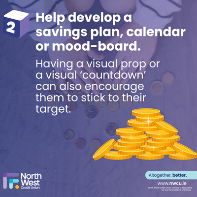 Help develop a savings plan calendar or mood board with North West Credit Union