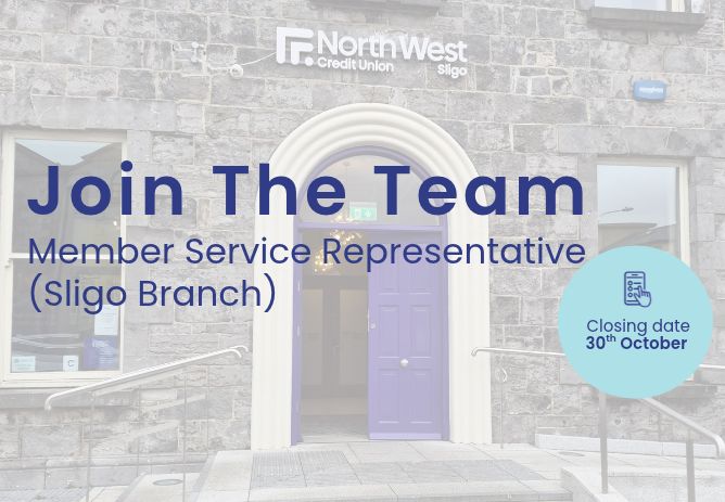 Job Opportunity: Member Service Representative Sligo