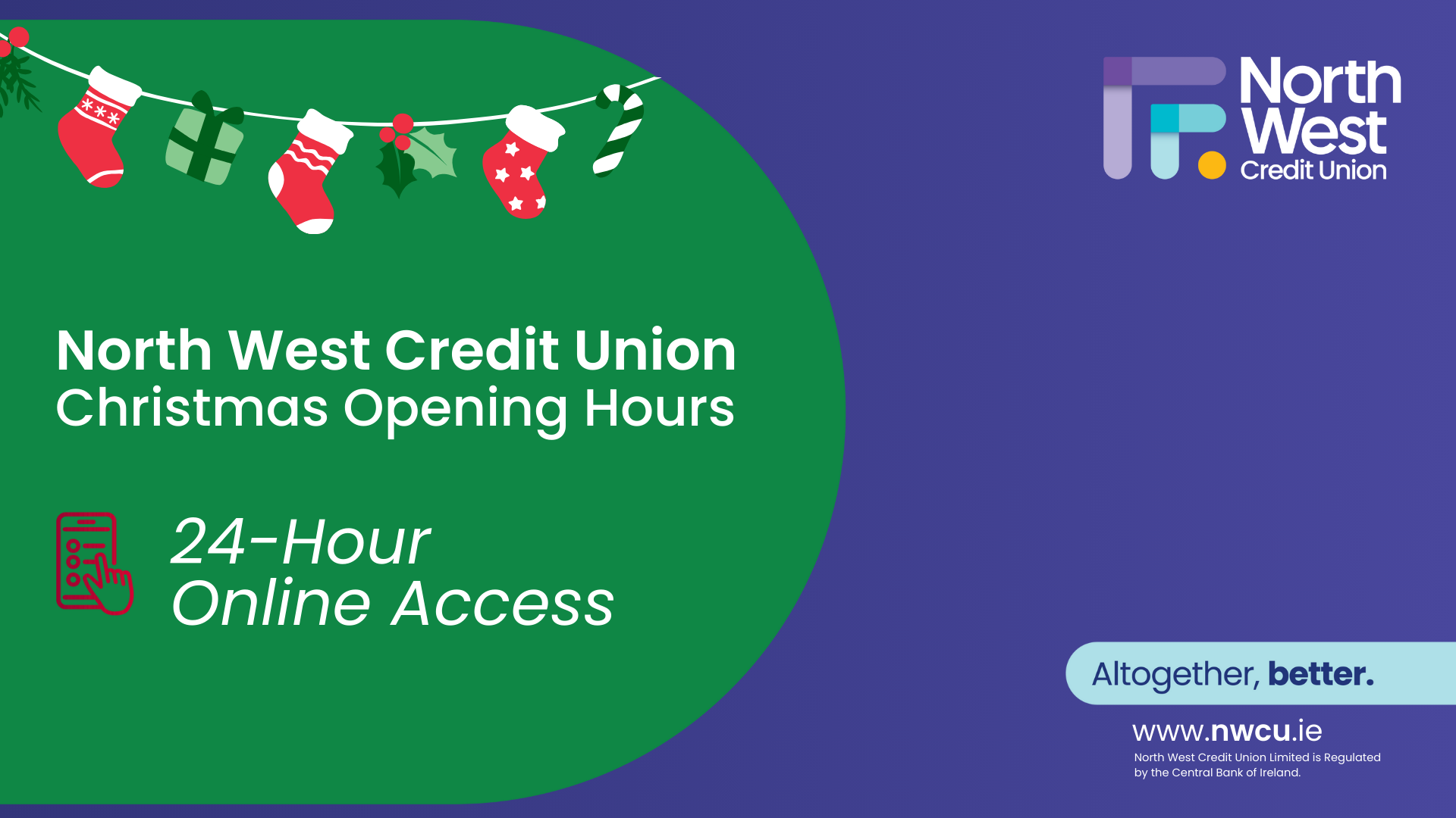 North West Credit Union Christmas Opening Hours